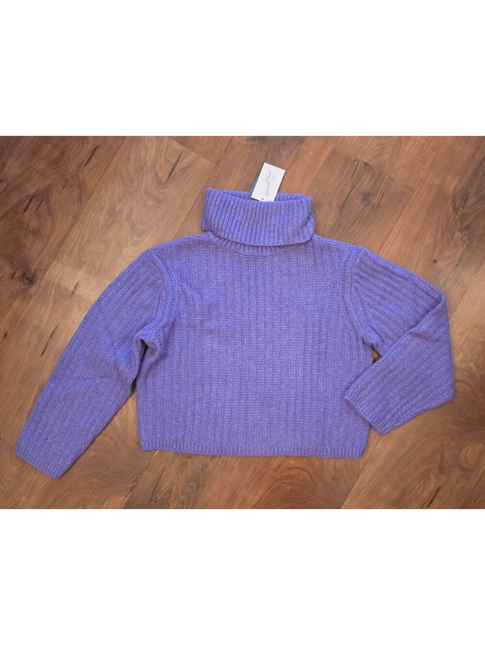 NWT Universal Thread Purple Ribbed Turtleneck Cropped Sweater - Sz Medium,320